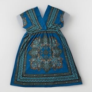 Pink Rose Cover-Up Women's LG Multicolor Paisley V-Neck SS Elastic Beach/Swim